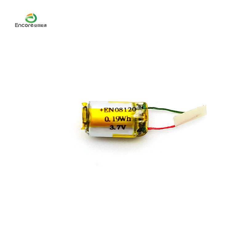 08120 50mAh بیلناکار 3.7v لیپو بیٹری