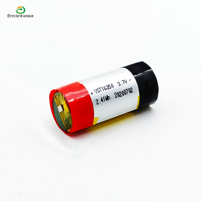 16350 سلنڈر 650mah لیپو بیٹری