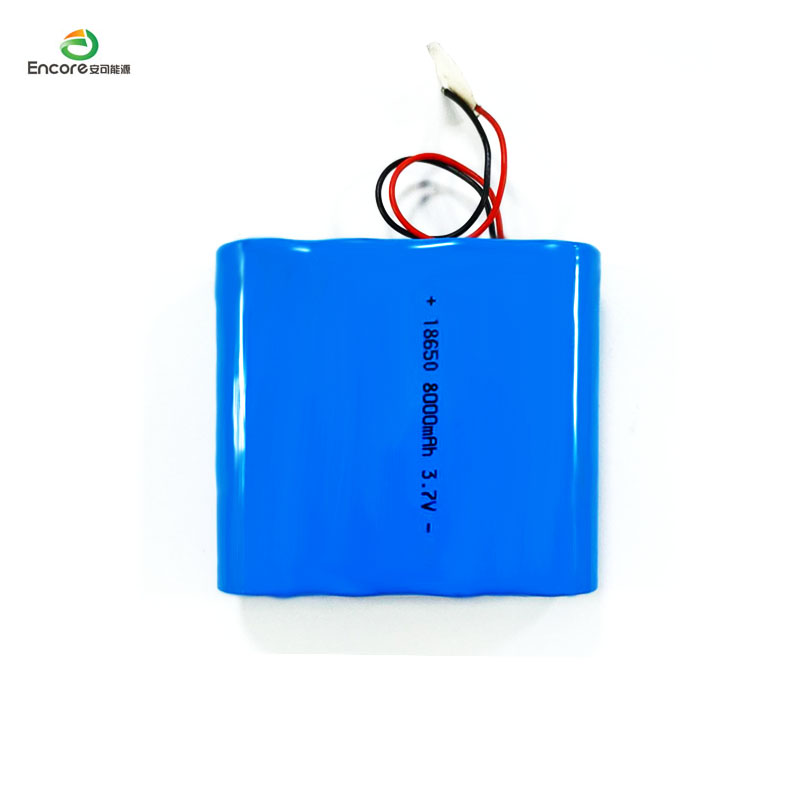 18650 8000mAh 3.7V لتیم آئن بیٹری پیک