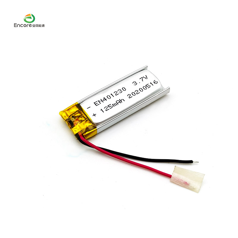 3.7v 125mah اسمارٹ پہننے کے قابل ڈیوائسز Lipo بیٹری