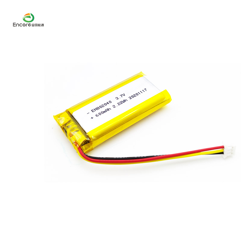 3.7v 600mah 2.22wh لی آئن بیٹری