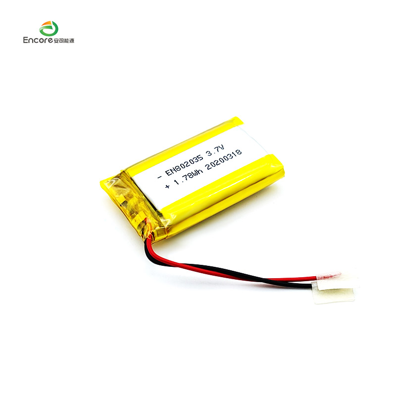 802035 3.7v 480mah لی پولیمر بیٹری